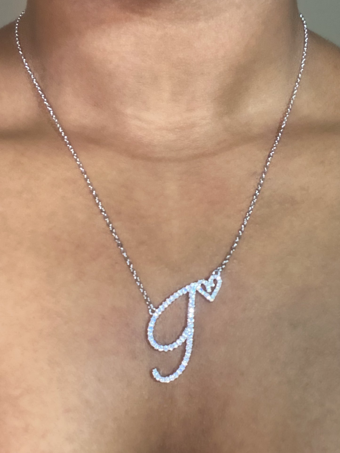 Custom Amour Initial Necklace
